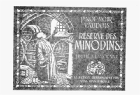 PINOT NOIR VAUDOIS RéSERVE DES MINODINS Logo (IGE, 16.03.1987)