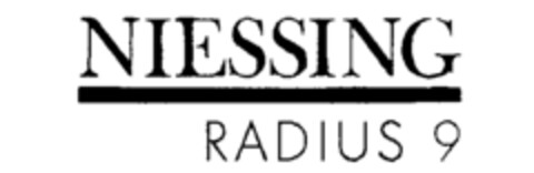 NIESSING RADIUS 9 Logo (IGE, 06/28/1993)