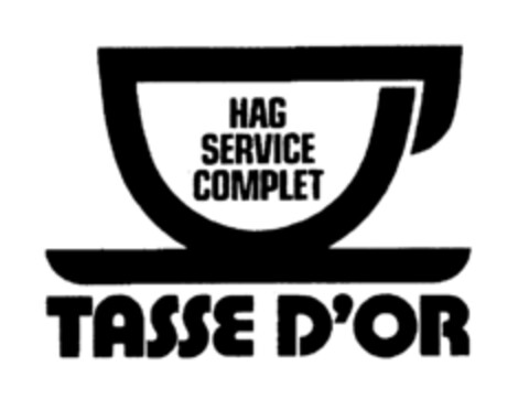 HAG SERVICE COMPLET TASSE D'OR Logo (IGE, 04/15/1976)