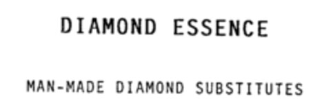 DIAMOND ESSENCE MAN-MADE DIAMOND SUBSTITUTES Logo (IGE, 24.08.1991)