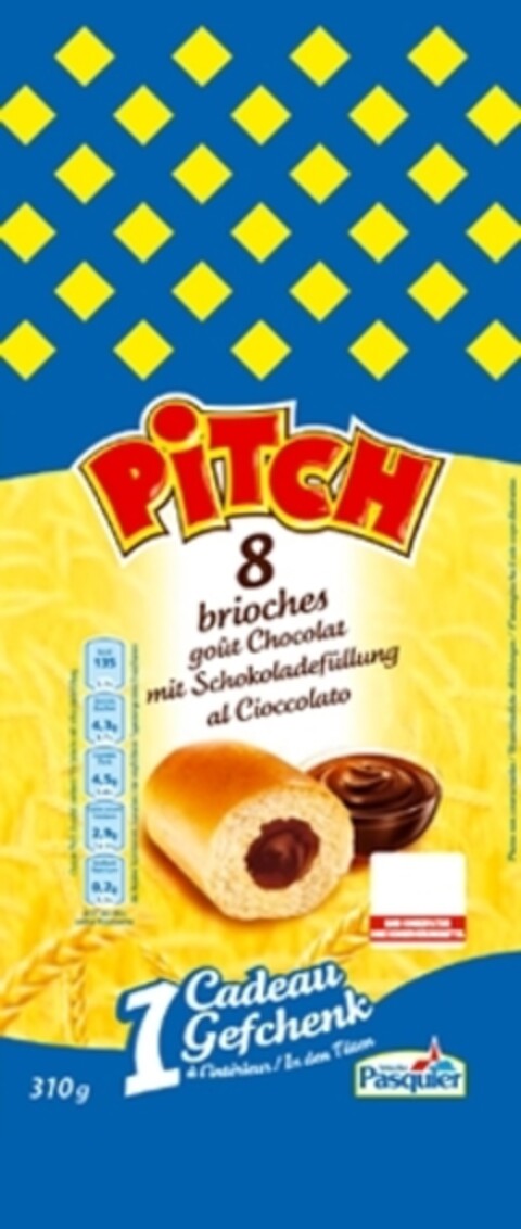 PiTCH 8 brioches goût Chocolat mit Schokoladenfüllung al Cioccolato 1 Cadeau Geschenk Pasquer Logo (IGE, 26.03.2010)