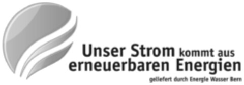 Unser Strom kommt aus erneuerbaren Energien geliefert durch Energie Wasser Bern Logo (IGE, 20.02.2008)