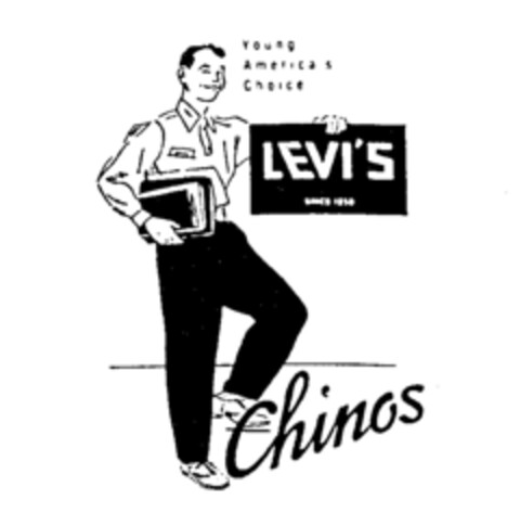 Young America s Choice LEVI'S SINCE 1850 Chinos Logo (IGE, 13.08.1987)