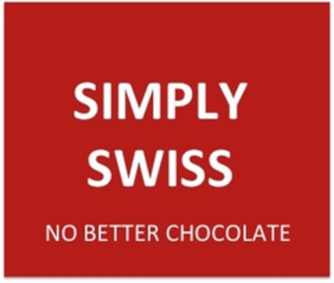 SIMPLY SWISS NO BETTER CHOCOLATE Logo (IGE, 11/25/2022)