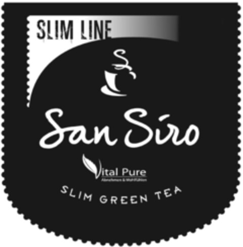 SLIM LINE San Síro Vital Pure Abnehmen & Wohlfühlen SLIM GREEN TEA Logo (IGE, 20.02.2012)