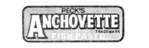 PECK'S ANCHOVETTE TRADEMARK FISH PASTE Logo (IGE, 31.03.1987)