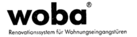 woba Renovationssystem für Wohnungseingangstüren Logo (IGE, 02/25/1991)