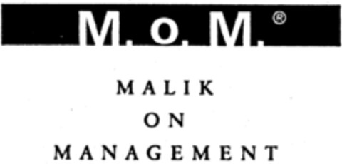 M.o.M. MALIK ON MANAGEMENT Logo (IGE, 09/30/1997)