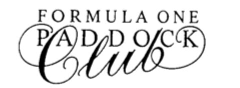 FORMULA ONE PADDOCK Club Logo (IGE, 25.01.1994)