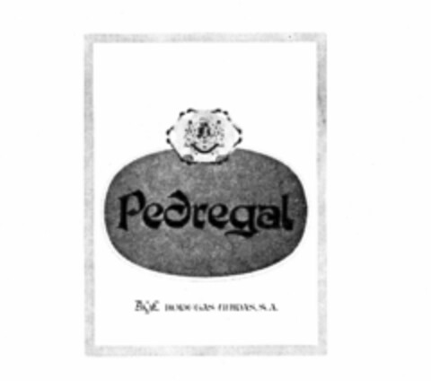 Pedregal AGE BODEGAS UNIDAS, S.A. Logo (IGE, 03/26/1976)