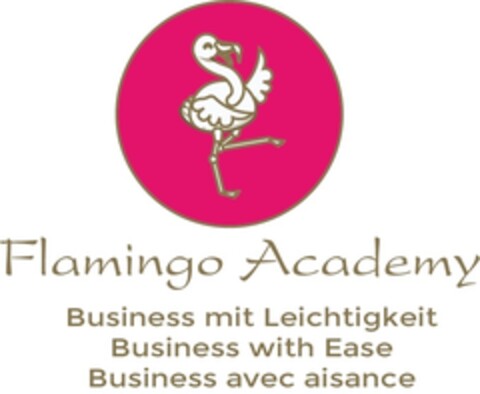 Flamingo Academy Business mit Leichtigkeit Business with Ease Business avec aisance Logo (IGE, 08/29/2019)