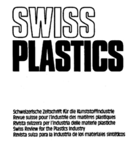 SWISS PLASTICS Logo (IGE, 24.10.1984)