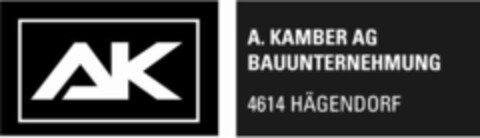 AK A.KAMBER AG BAUUNTERNEHMUNG 4614 HÄGENDORF Logo (IGE, 04.01.2008)