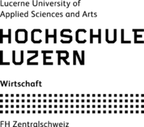 Lucerne University of Applied Sciences and Arts HOCHSCHULE LUZERN Wirtschaft FH Zentralschweiz Logo (IGE, 26.07.2012)