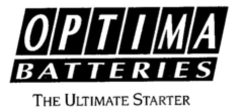 OPTIMA BATTERIES THE ULTIMATE STARTER Logo (IGE, 06/03/1993)