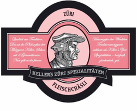 ZÜRI KELLER'S ZÜRI SPEZIALITÄTEN FLEISCHCHÄSLI Logo (IGE, 04/10/2017)