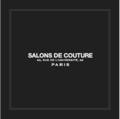 SALONS DE COUTURE 24, RUE DE L'UNIVERSITÉ, 24 PARIS Logo (IGE, 10/13/2014)