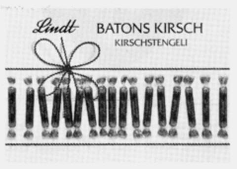 Lindt BATONS KIRSCH KIRSCHSTENGELI Logo (IGE, 30.09.1990)