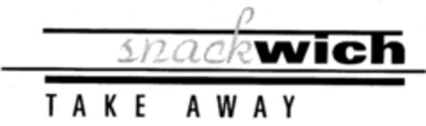 snackwich TAKE AWAY Logo (IGE, 13.04.1998)