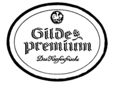 Gilde premium Das Hopfenfrische Logo (IGE, 04/03/1989)