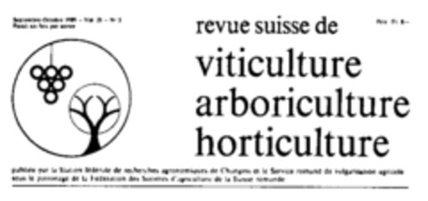 revue suisse de viticulture arboriculture horticulture Logo (IGE, 06.12.1989)