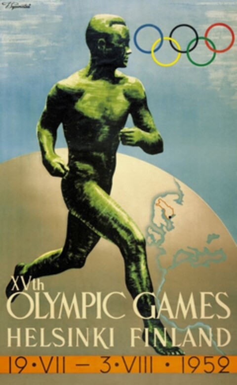 XVth OLYMPIC GAMES HELSINKI FINLAND 19.VII - 3.VIII.1952 Logo (IGE, 07/31/2012)