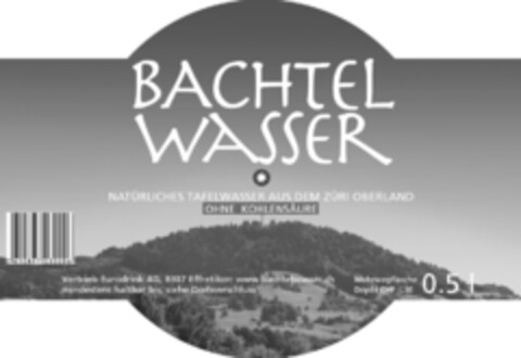 BACHTEL WASSER NATÜRLICHES TAFELWASSER AUS DEM ZÜRI OBERLAND OHNE KOHLENSÄURE Logo (IGE, 02/28/2011)