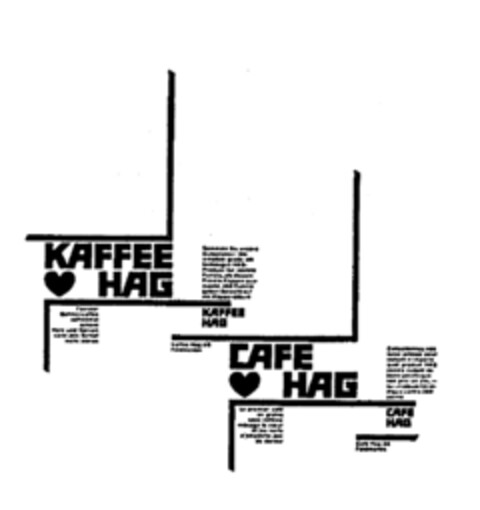 KAFFEE HAG CAFE HAG Logo (IGE, 10/25/1979)