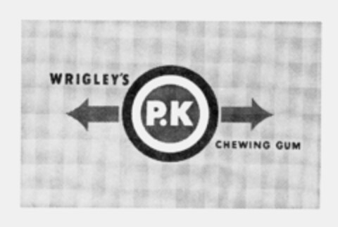 WRIGLEY'S P.K CHEWING GUM Logo (IGE, 03.01.1983)