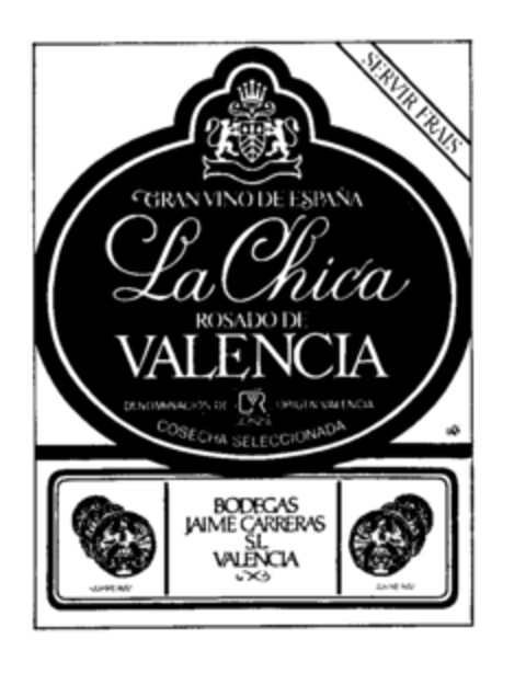 La Chica ROSADO DE VALENCIA Logo (IGE, 06.04.1981)