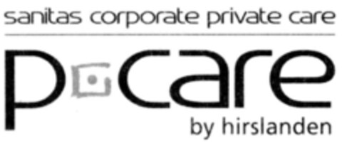 sanitas corporate private care p.care by hirslanden Logo (IGE, 05/04/2004)