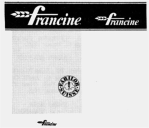 francine francine FARILOR SUISSE Logo (IGE, 17.08.1988)