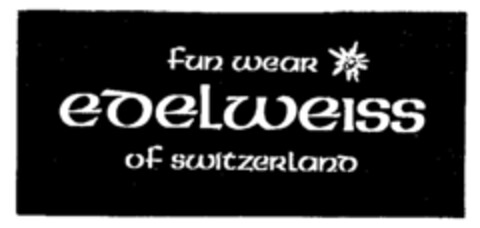 Fun wear edelweiss of switzerland Logo (IGE, 03.04.1991)