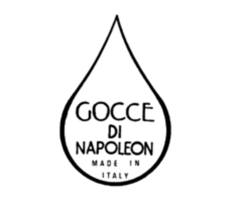 GOCCE DI NAPOLEON MADE IN ITALY Logo (IGE, 05/11/1983)