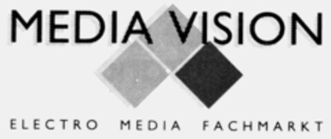 MEDIA VISION ELECTRO MEDIA FACHMARKT Logo (IGE, 26.01.1990)