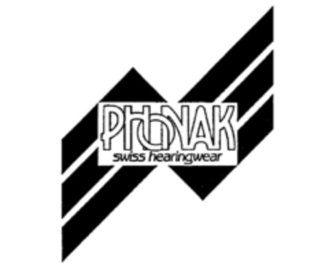 PHONAK swiss hearingwear Logo (IGE, 28.02.1986)