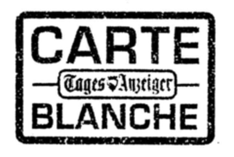CARTE Tages Anzeiger BLANCHE Logo (IGE, 18.07.1997)