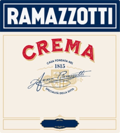 RAMAZZOTTI CREMA CASA FONDATA NEL 1815 SPECIALITÀ DELLA DITTA Logo (IGE, 04/28/2023)