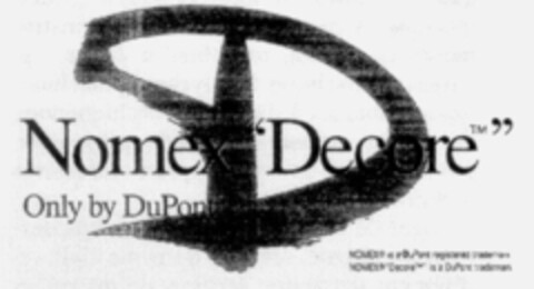 D Nomex "Decore" Only by DuPont Logo (IGE, 11.12.1996)