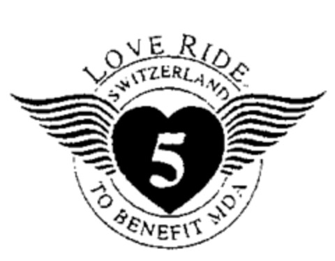 LOVE RIDE SWITZERLAND TO BENEFIT MDA Logo (IGE, 25.07.1996)