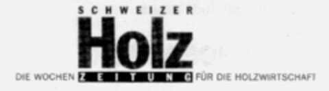 SCHWEIZER Holz DIE WOCHENZEITUNG FÜR DIE HOLZWIRTSCHAFT Logo (IGE, 05/20/1997)