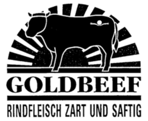 GOLDBEEF RINDFLEISCH ZART UND SAFTIG Logo (IGE, 11.09.1991)