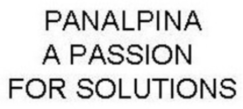 PANALPINA A PASSION FOR SOLUTIONS Logo (IGE, 26.11.2004)