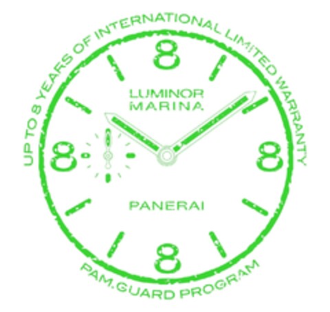 UP TO 8 YEARS OF INTERNATIONAL LIMITED WARRANTY PAM.GUARD PROGRAM Logo (IGE, 31.07.2019)