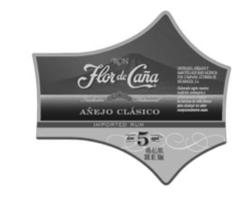 RON Flor de Caña AÑEJO CLÁSICO IMPORTED RUM 5 Logo (IGE, 25.11.2013)