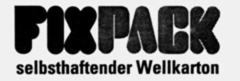 FIXPACK selbsthaftender Wellkarton Logo (IGE, 19.01.1990)