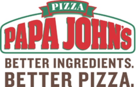 PIZZA PAPA JOHN'S Better Ingredients. Better Pizza. Logo (IGE, 19.02.2015)