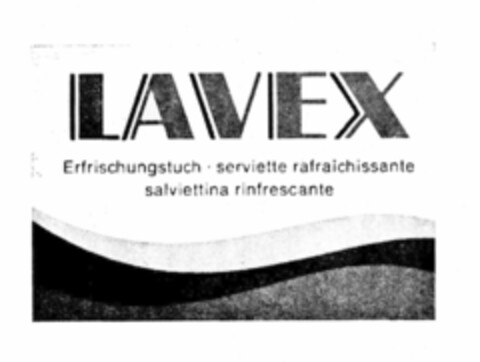 LAVEX Erfrischungstuch serviette rafraîchissante salviettina rinfrescante Logo (IGE, 07/28/1976)