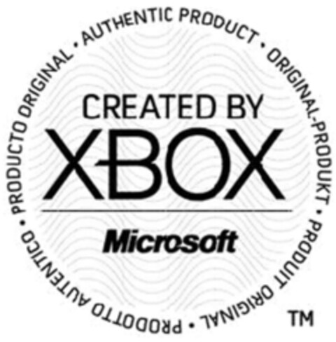 AUTHENTIC PRODUCT ORIGINAL-PRODUKT PRODUIT ORIGINAL PRODOTTO AUTENTICO PRODUCTO ORIGINAL CREATED BY XBOX Microsoft Logo (IGE, 29.07.2005)