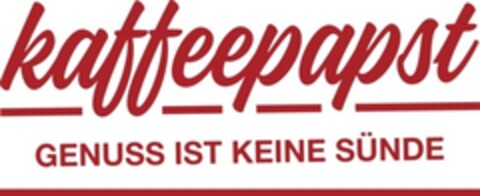 kaffeepapst GENUSS IST KEINE SÜNDE Logo (IGE, 08.11.2018)